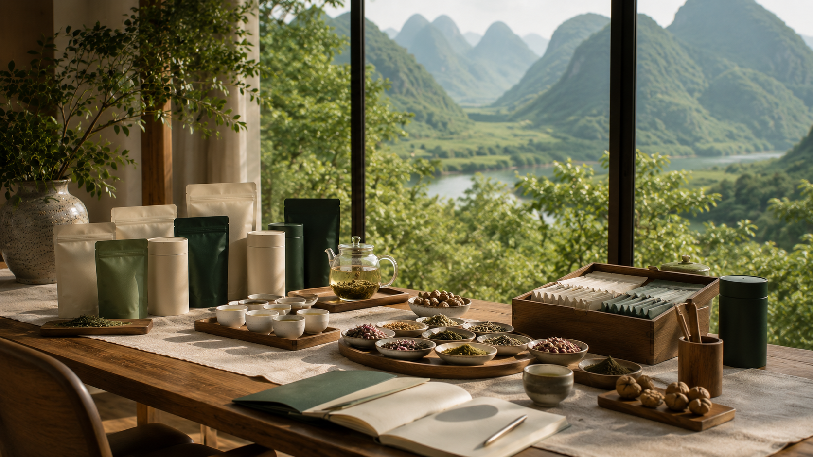 Origin hospitality table for serious buyer visits